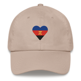 Polyamory Flag Embroidered Heart Hat: Celebratory LGBTQ+ Pride Design